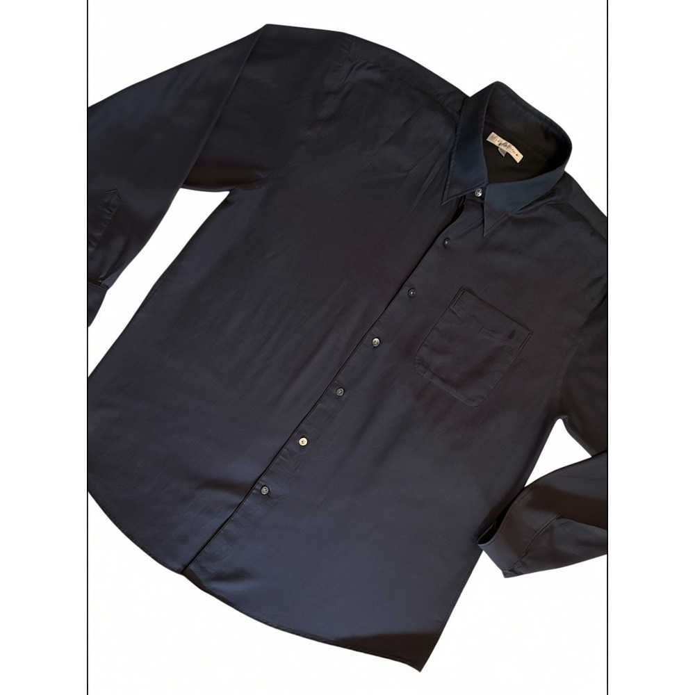 Cutter & Buck Mens Black Long Sleeve Button Down Cotton Twill Shirt XXL MCW08991